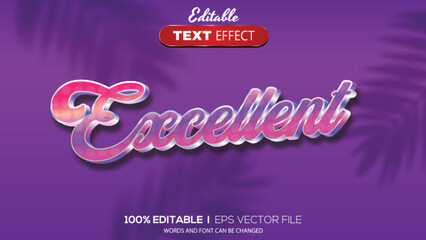 Poster - 3D editable text effect excellent theme