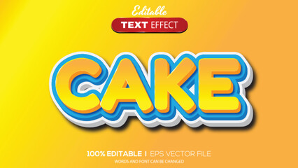 Poster - 3D editable text effect cake theme