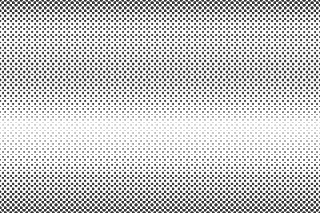 Poster - Halftone dotted background. Retro striped texture. Monochrome gradation effect. Vector pattern