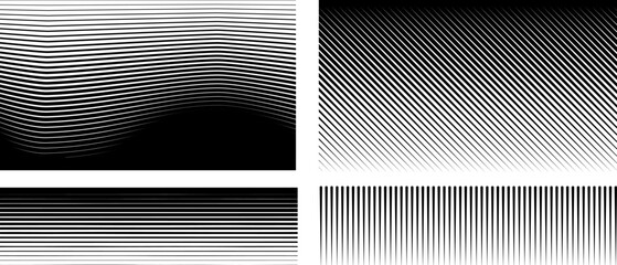 Collection of vector halftone backgrounds. Pop art template for your design. Wavy dotted pattern with halftone effect.