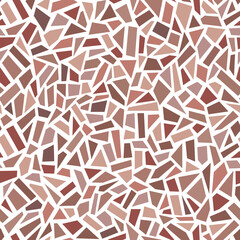 Seamless vector pattern. Traditional Georgian clay broken vessel mosaic, tiles