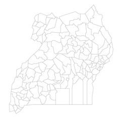  Uganda political map of administrative divisions