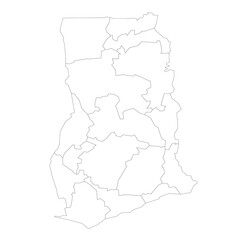  Ghana political map of administrative divisions