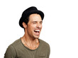 © peopleimages.com - A handsome young man laughing hysterically Isolated on a PNG background.