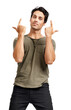 © peopleimages.com - A handsome young man gesturing Isolated on a PNG background.