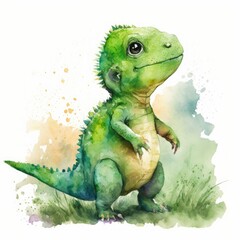  baby dinosaur illustration, ai generated