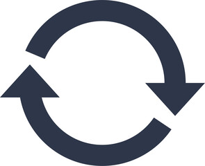 Poster - Sync icon in black colors. Server signs illustration.