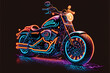 ealistic bike in neon colors generated ai