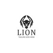 lion logo design template. vector illustration