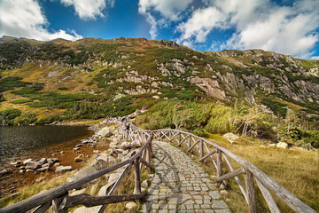 Canvas Print - Summer view of the mountain landscape in the Giant Mountains