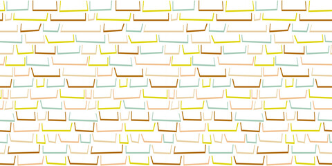 Poster - Forms of bricks, a wall of abstract geometric shapes. For applying to a seamless surface and printing on wallpapers, textiles, pillows, notebooks, ceramics.