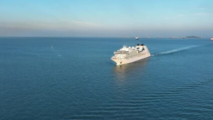 Wall Mural - valentine’s day cruises. cruise ship, cruise liners beautiful white cruise ship above luxury cruise 