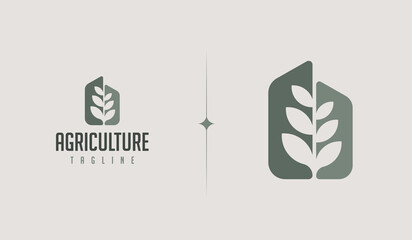 Botanical Plant Logo Template. Universal creative premium symbol. Vector illustration. Creative Minimal design template. Symbol for Corporate Business Identity