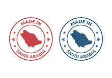 Made In Saudi Arabia Labels Set, Made In Kingdom Of Saudi Arabia Product Stamp