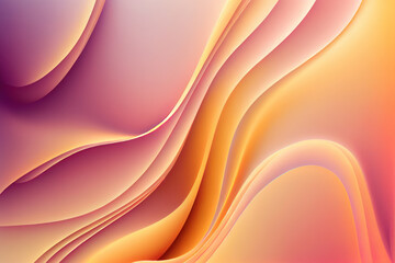 Wall Mural - Wavy soft colors fluiid texture, soft silk material bright background illustration, generative ai