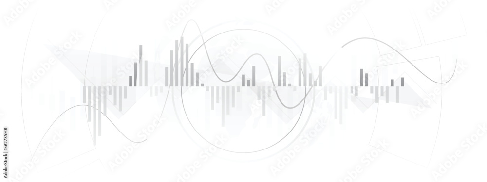 Stock market chart. financial graph line business on white background design.