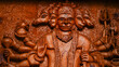 Panchmukhi hanuman image image made using wood art
