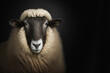  Generative AI illustration of studio portrait of a sheep