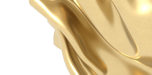 Wall Mural - gold cloth texture. 3D rendering.