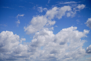 stratuscumolus in blue white like the bavarian sky and clouds