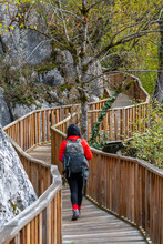 View Of Horma Canyon Of Kastamonu, 3 Km Walking Path From Wood In A Beautiful Nature With River And Waterfall