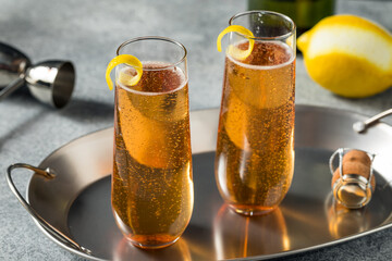 Canvas Print - Boozy Refreshing French Kir Royale Champagne Cocktail