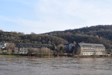 Canvas Print - Niederfell beim Moselhochwasser 2023