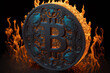 Ein kreativer Bitcoin unter Feuer