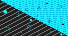 Seamless Loop Green Black Flat Moving Lines And Abstract Shapes Animated Motion Graphics Background