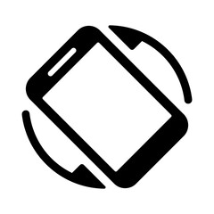 Poster - Rotate Mobile phone icon. Screen rotate symbol for apps and websites with transparent background PNG