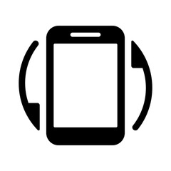 Poster - Rotate Mobile phone icon. Screen rotate symbol for apps and websites with transparent background PNG