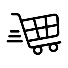 Shopping cart icon. shop and sale symbol. Web store shopping sign for apps and websites with transparent background PNG