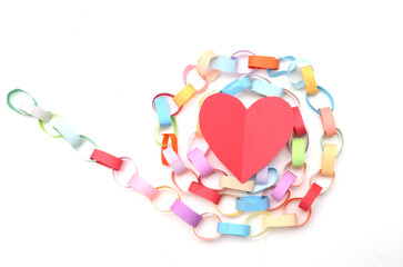 Wall Mural - Paper heart decoration