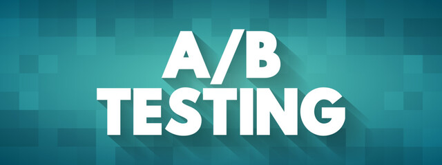 A/B testing is a user experience research methodology, text concept background