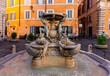 Turtle fountain in Rome, Italy