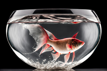 a fish in a bowl - Generative AI