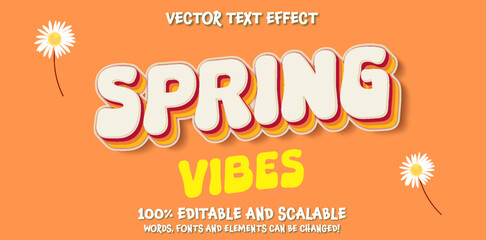 Retro spring vibes in groovy quote, great design for any purposes.