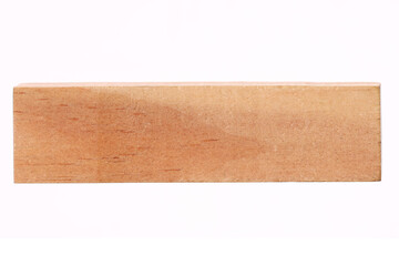 Poster - natural wooden plank isolated on white background
