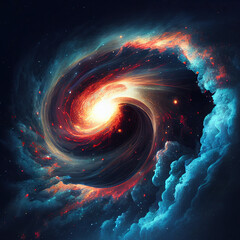 Wall Mural - Psychedelic Nebula - By Generative AI