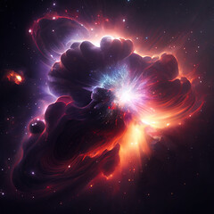Wall Mural - Psychedelic Nebula - By Generative AI