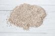 granulated aromatic cat litter on a light background