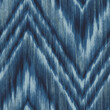 Indigo Tie-Dye Effect Textured Chevron Pattern
