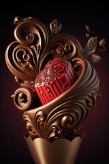 Wall Mural - Abstract Valentine Chocolate