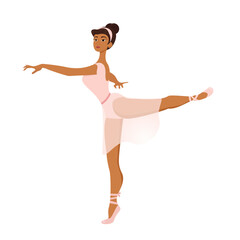 Ballerina in an Arabesque Pose design illustration graphic