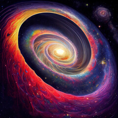 Wall Mural - Psychedelic Galaxy - By Generative AI