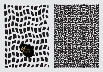 Luxurious minimalistic hand drawn curved line array pattern vector set. For covers, backgrounds, invitations, textile patterns, wrapping paper patterns, templates, banners.