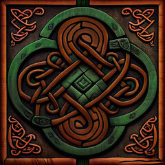 Wall Mural - Celtic Runic ornament - By Generative AI