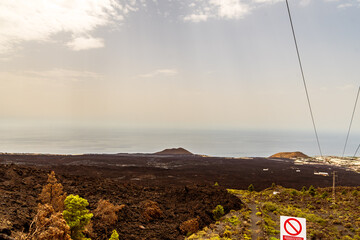 Colada de lava del volcán Tajogaite, isla de la Palma.