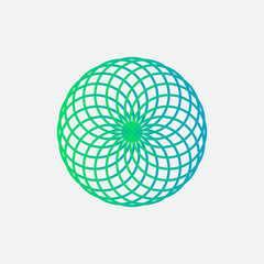 Aufkleber - mandala logo element template, suitable for spa, yoga, meditation and spirituality logos with vector eps format.