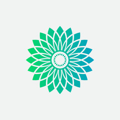 Aufkleber - mandala logo element template, suitable for spa, yoga, meditation and spirituality logos with vector eps format.